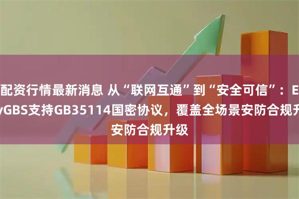 配资行情最新消息 从“联网互通”到“安全可信”：EasyGBS支持GB35114国密协议，覆盖全场景安防合规升级